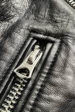 画像をギャラリービューアに読み込む, MADE IN TURKEY 17SS MERLYN OVERSIZED LEATHER BIKER JACKET / BLACK [SIZE: 40 USED]

