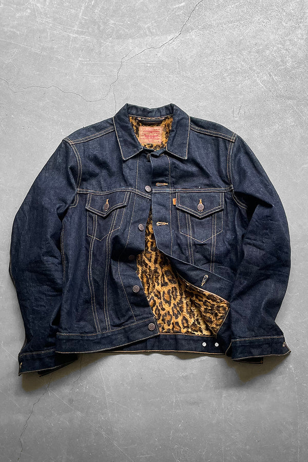 MADE IN USA 12AW LEOPARD DENIM JACKET / INDIGO [SIZE: M USED]