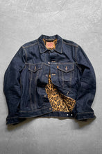 画像をギャラリービューアに読み込む, MADE IN USA 12AW LEOPARD DENIM JACKET / INDIGO [SIZE: M USED]
