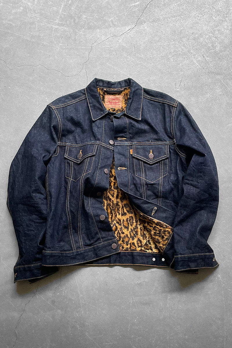 MADE IN USA 12AW LEOPARD DENIM JACKET / INDIGO [SIZE: M USED]