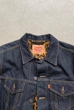 画像をギャラリービューアに読み込む, MADE IN USA 12AW LEOPARD DENIM JACKET / INDIGO [SIZE: M USED]
