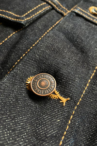 MADE IN USA 12AW LEOPARD DENIM JACKET / INDIGO [SIZE: M USED]