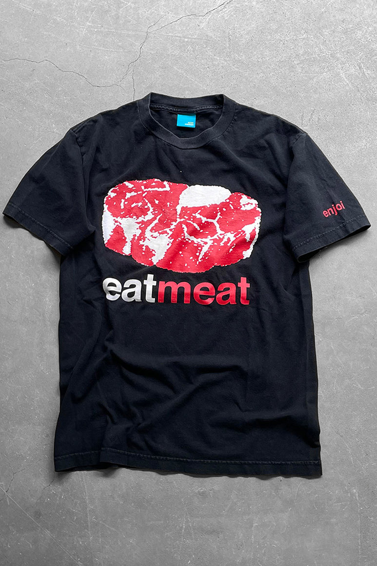 MADE IN MEXICO EAT MEAT SKATEBOARDING T-SHIRT / BLACK [SIZE: M USED]