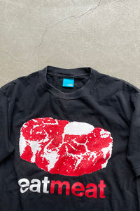 MADE IN MEXICO EAT MEAT SKATEBOARDING T-SHIRT / BLACK [SIZE: M USED]