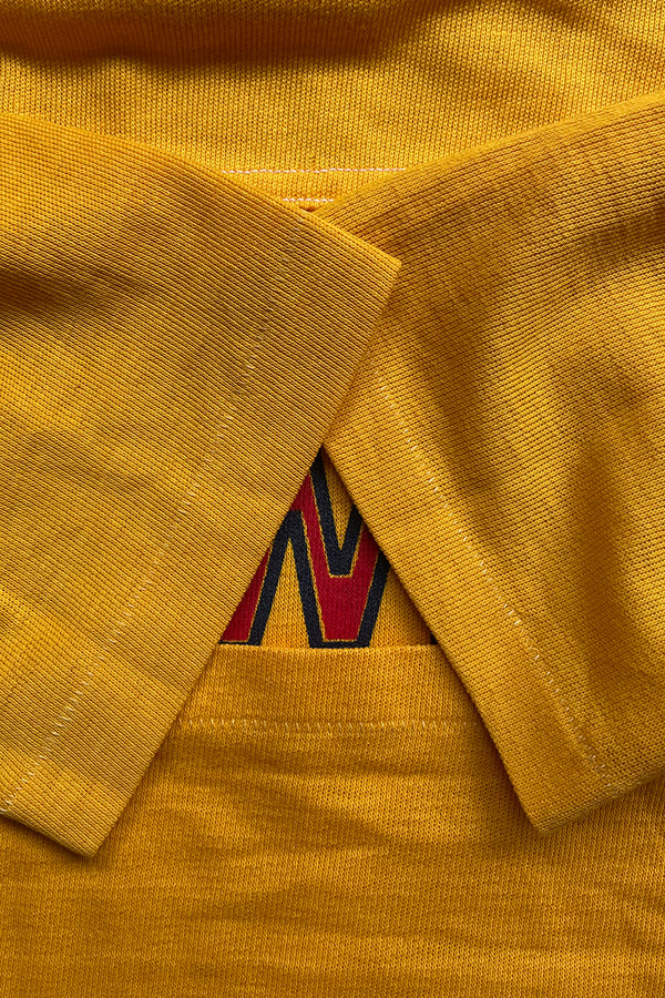 MADE IN USA 70-80s HAWAII 81 FOOTBALL T-SHIRT / YELLOW [SIZE: M USED]