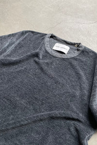 MELANGE VELOUR T-SHIRT / GRAY [SIZE: 46 USED]