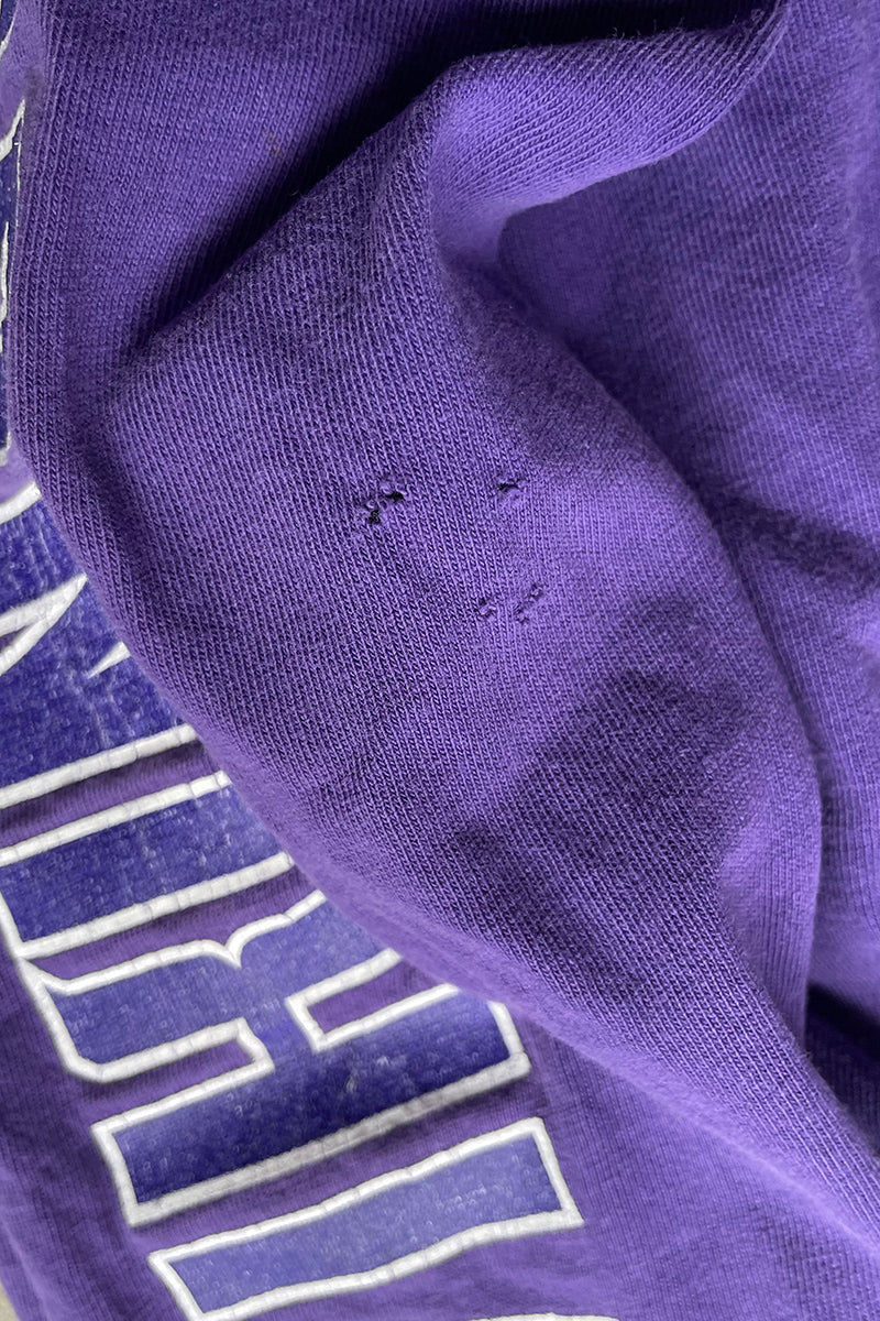 94'S NFL VIKINGS WARNER BROS L/S T-SHIRT / PURPLE [SIZE: XL USED]