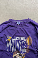画像をギャラリービューアに読み込む, 94&#39;S NFL VIKINGS WARNER BROS L/S T-SHIRT / PURPLE [SIZE: XL USED]
