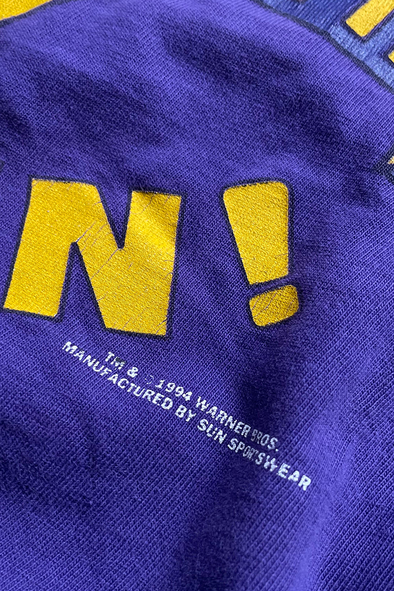 94'S NFL VIKINGS WARNER BROS L/S T-SHIRT / PURPLE [SIZE: XL USED]