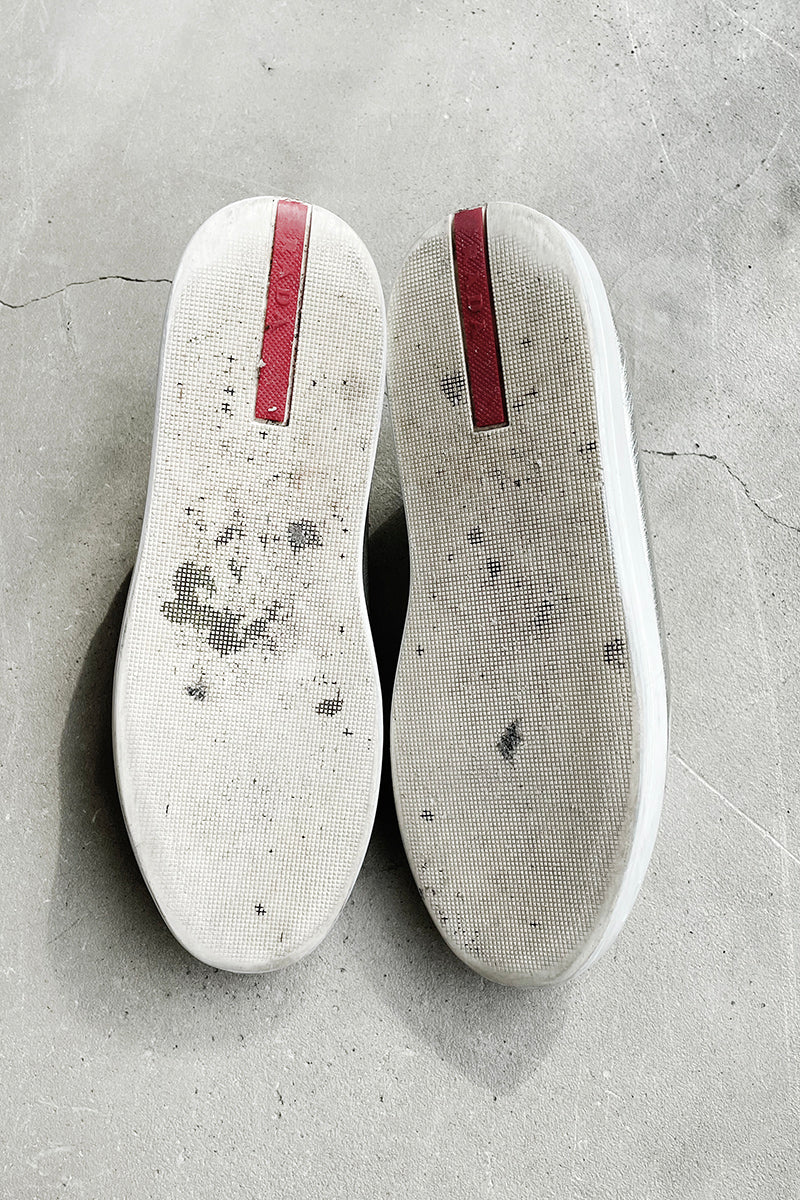 LOW CUT SNEAKERS / SILVER [SIZE: 39 (equivalent to 24.5cm) USED]