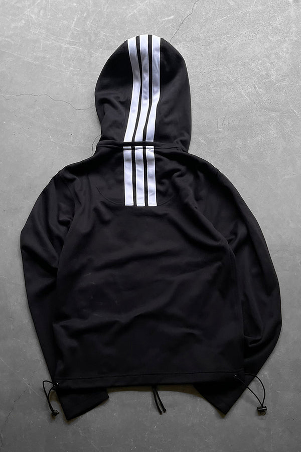 ZIP UP HOODED JACKET / BLACK [SIZE: S USED]