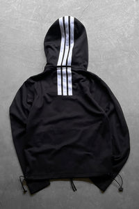 ZIP UP HOODED JACKET / BLACK [SIZE: S USED]