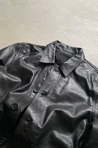 LEATHER JACKET / BLACK [SIZE: S USED]