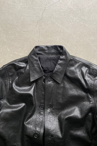 LEATHER JACKET / BLACK [SIZE: S USED]