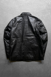LEATHER JACKET / BLACK [SIZE: S USED]