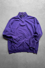 画像をギャラリービューアに読み込む, 90&#39;S HALF-ZIP SWEATSHIRT / PURPLE [SIZE: L USED]
