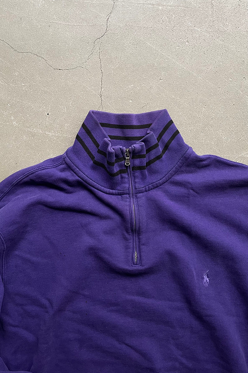 90s Half-Zip Sweatshirt / Purple [SIZE: L Used]