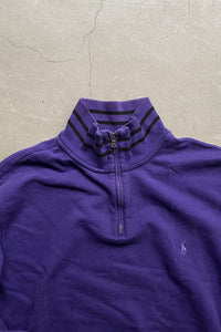 90'S HALF-ZIP SWEATSHIRT / PURPLE [SIZE: L USED]
