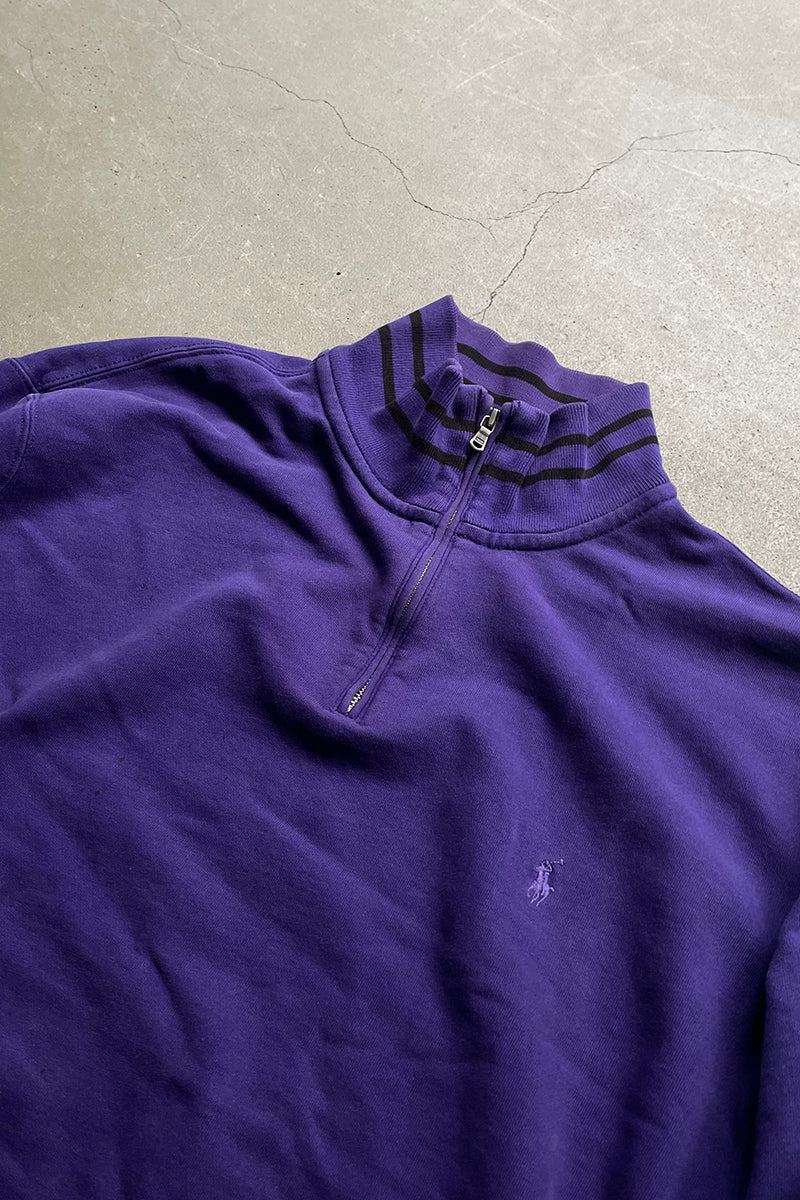 90s Half-Zip Sweatshirt / Purple [SIZE: L Used]