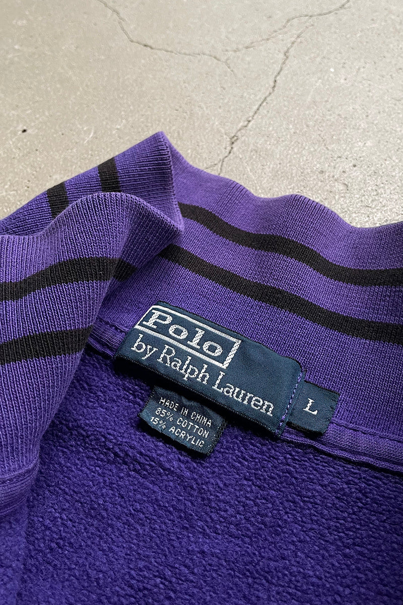 90s Half-Zip Sweatshirt / Purple [SIZE: L Used]