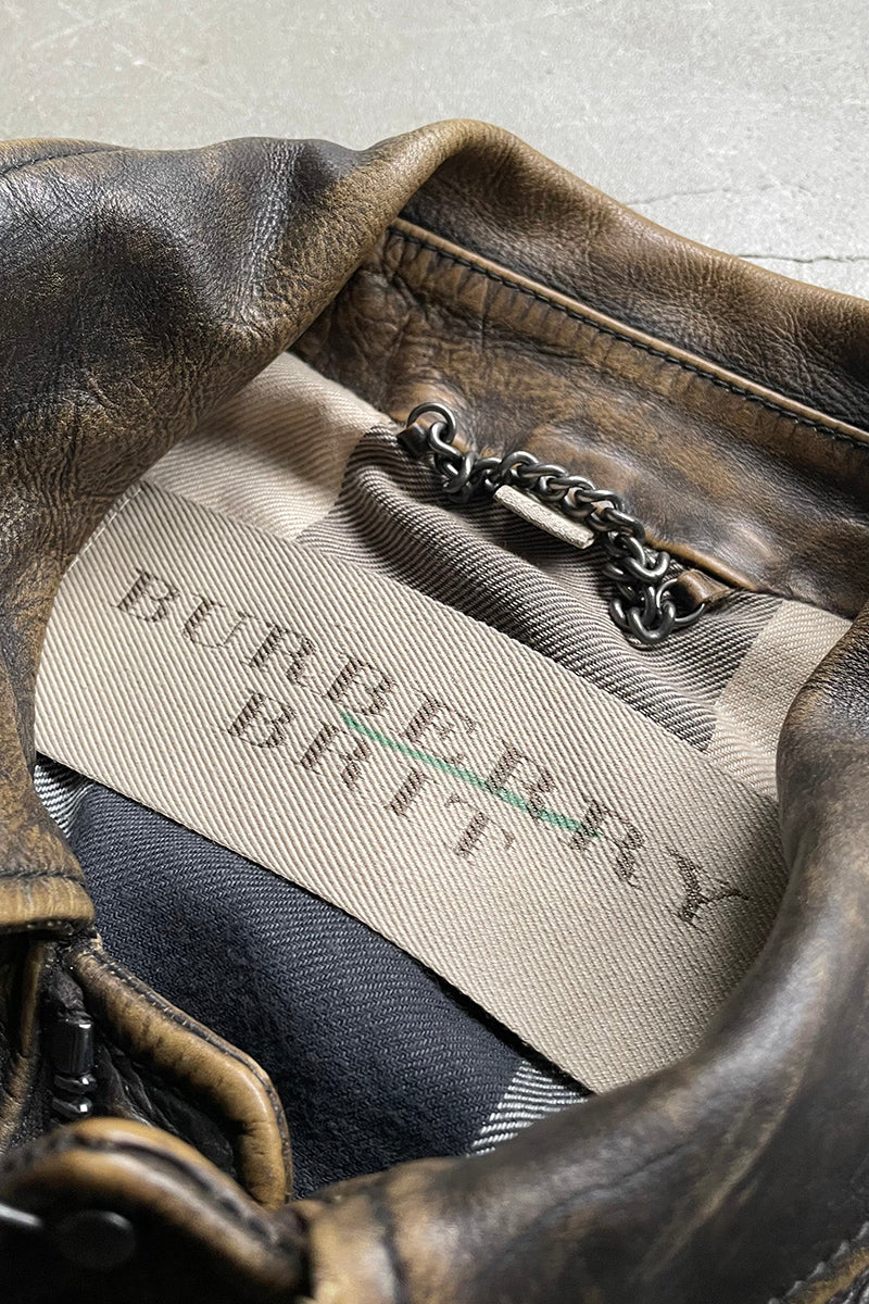 A-2 TYPE CALF LEATHER JACKET / BROWN [SIZE: M USED]