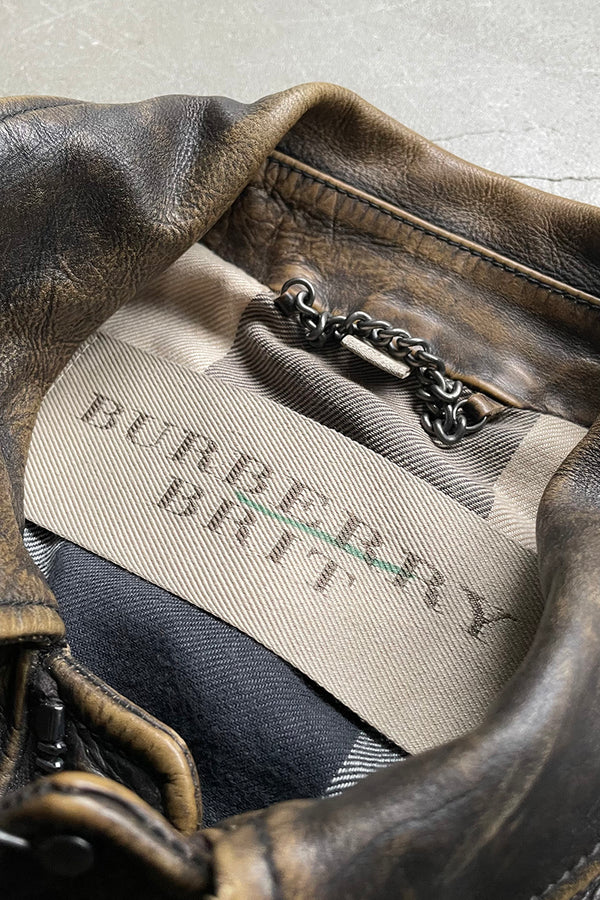 A-2 TYPE CALF LEATHER JACKET / BROWN [SIZE: M USED]