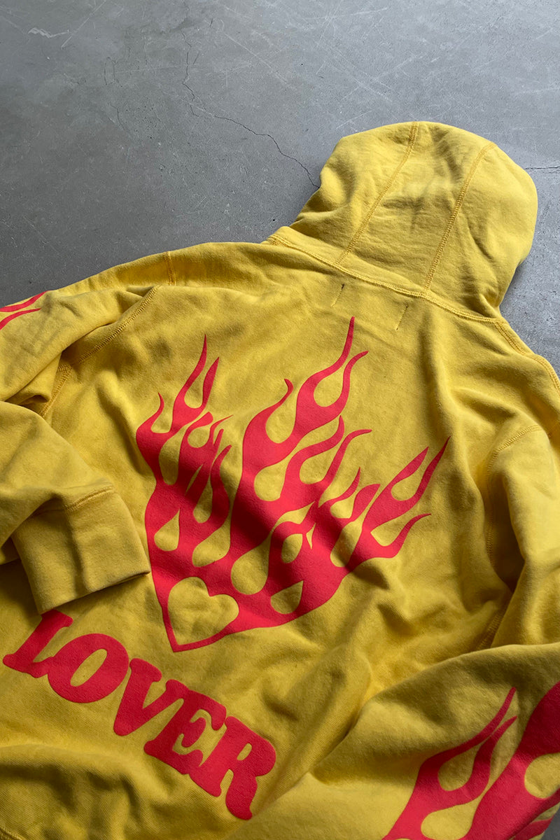 MADE IN CANADA LOVER SWEAT HOODIE / YELLOW [SIZE: L USED]
