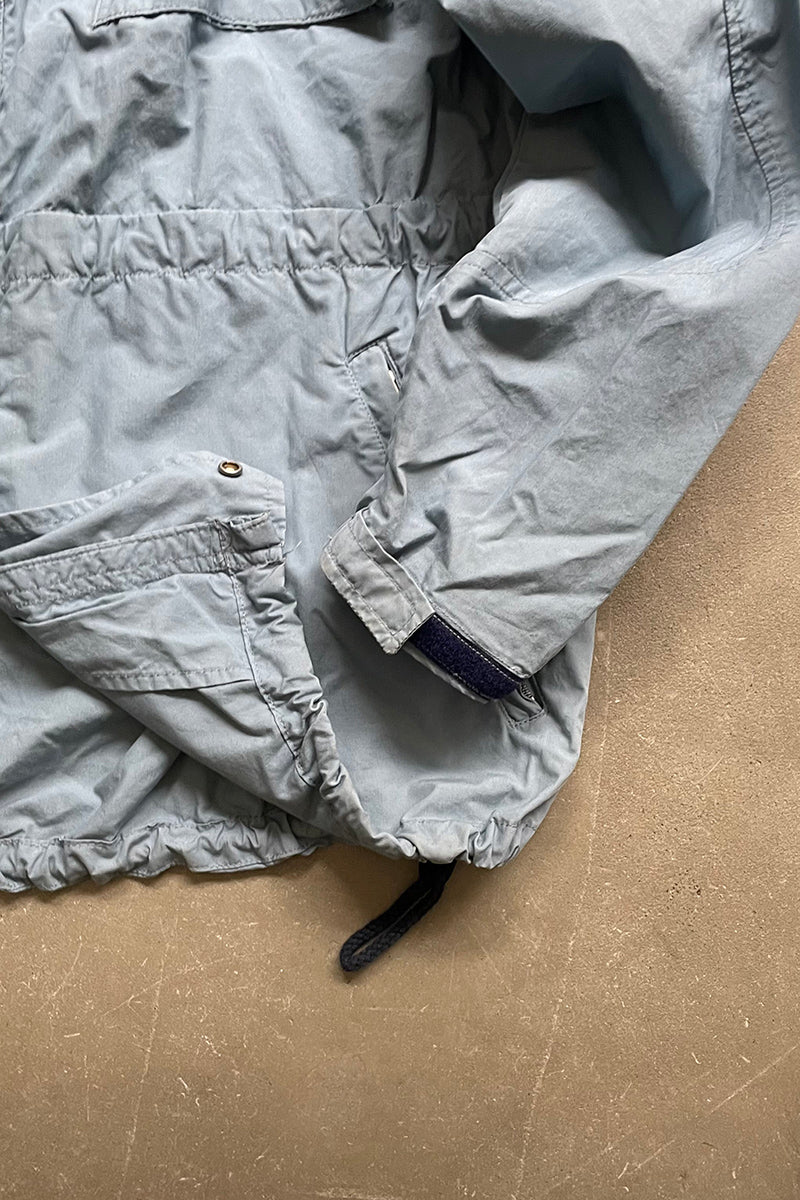 MADE IN USA 90'S SHELL HOODIE JACKET / BLUE [SIZE: L USED]