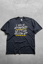 画像をギャラリービューアに読み込む, MADE IN USA 90&#39;S I MAY BE MESSAGE T-SHIRT / BLACK [SIZE: XL USED]
