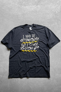 MADE IN USA 90'S I MAY BE MESSAGE T-SHIRT / BLACK [SIZE: XL USED]