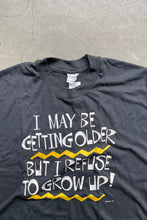 画像をギャラリービューアに読み込む, MADE IN USA 90&#39;S I MAY BE MESSAGE T-SHIRT / BLACK [SIZE: XL USED]
