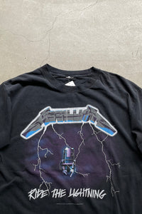 Y2K 07'S METALLICA RIDE THE LIGHTNING BAND T-SHIRT  / BLACK [SIZE: XL USED]