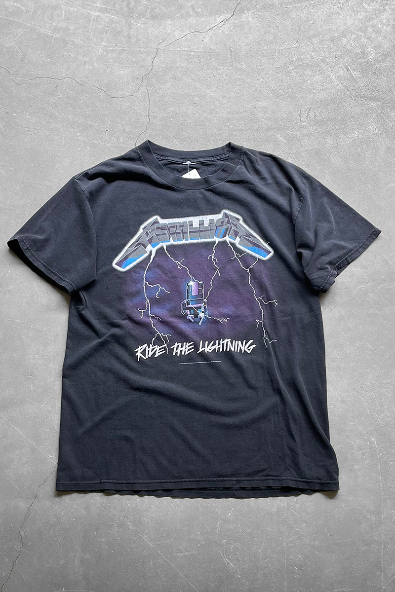 Y2K 07'S METALLICA RIDE THE LIGHTNING BAND T-SHIRT  / BLACK [SIZE: XL USED]