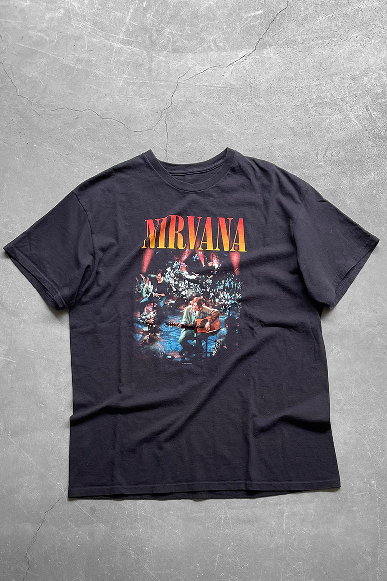 Y2K 08'S NIRVANA BAND T-SHIRT / BLACK [SIZE: L USED]