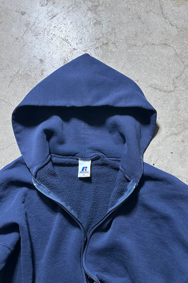 MADE IN MEXICO Y2K EARLY 00'S ZIP SWEAT HOODIE / NAVY [SIZE: XL USED]