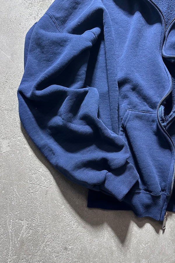 MADE IN MEXICO Y2K EARLY 00'S ZIP SWEAT HOODIE / NAVY [SIZE: XL USED]