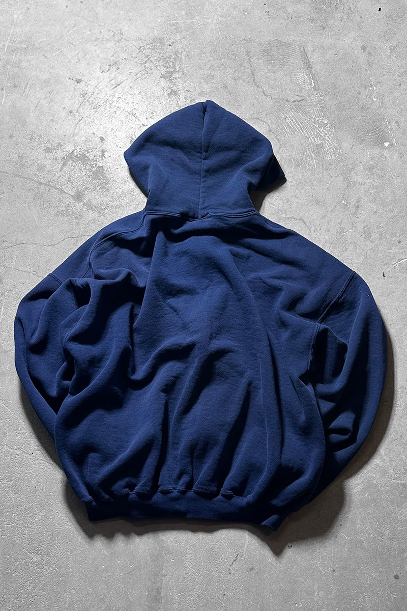 MADE IN MEXICO Y2K EARLY 00'S ZIP SWEAT HOODIE / NAVY [SIZE: XL USED]