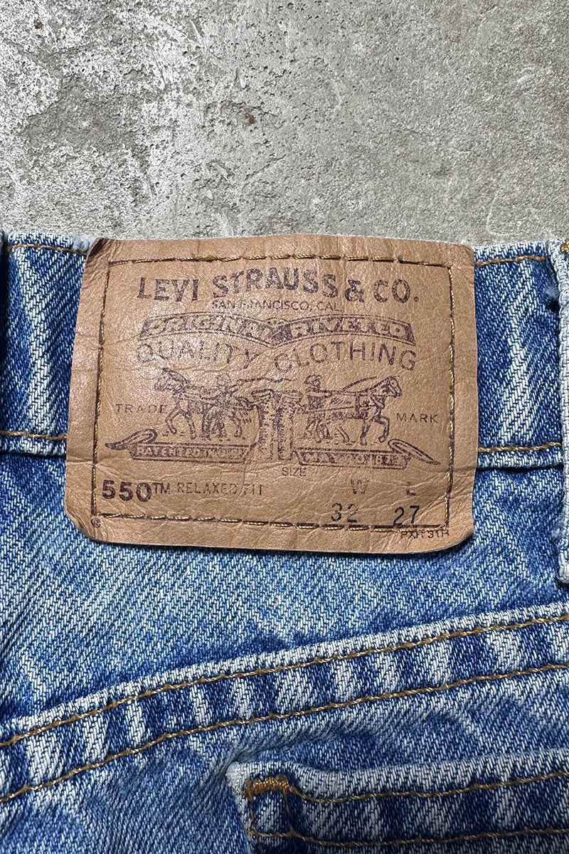 MADE IN MEXICO 97'S 550 ORANGE TAB DENIM PANTS / INDIGO [SIZE: 32 USED]