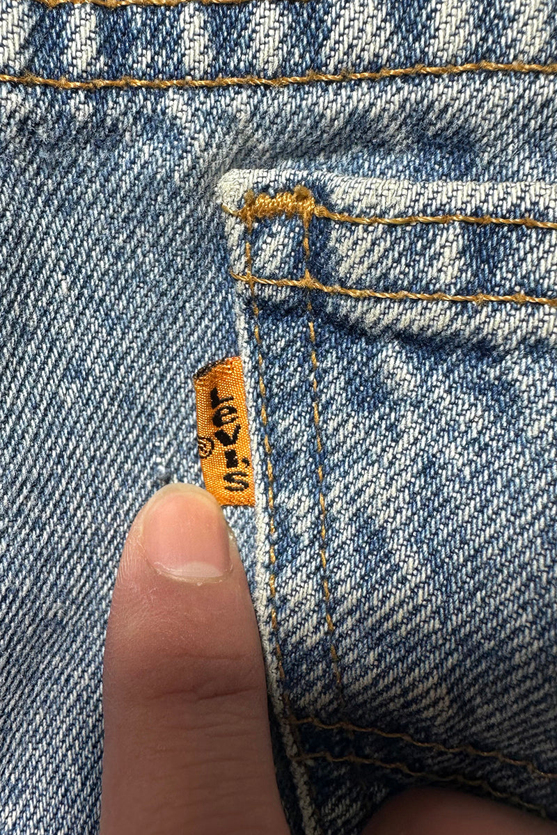 MADE IN MEXICO 97'S 550 ORANGE TAB DENIM PANTS / INDIGO [SIZE: 32 USED]