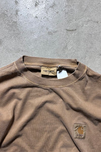 L/S OVERDYE T-SHIRT / BROWN [SIZE: S USED]