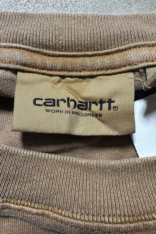L/S OVERDYE T-SHIRT / BROWN [SIZE: S USED]