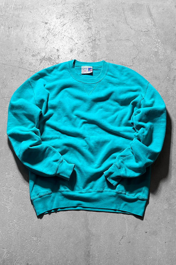MADE IN USA 90'S HIGH COTTON SWEATSHIRT / GREEN [SIZE: L USED]