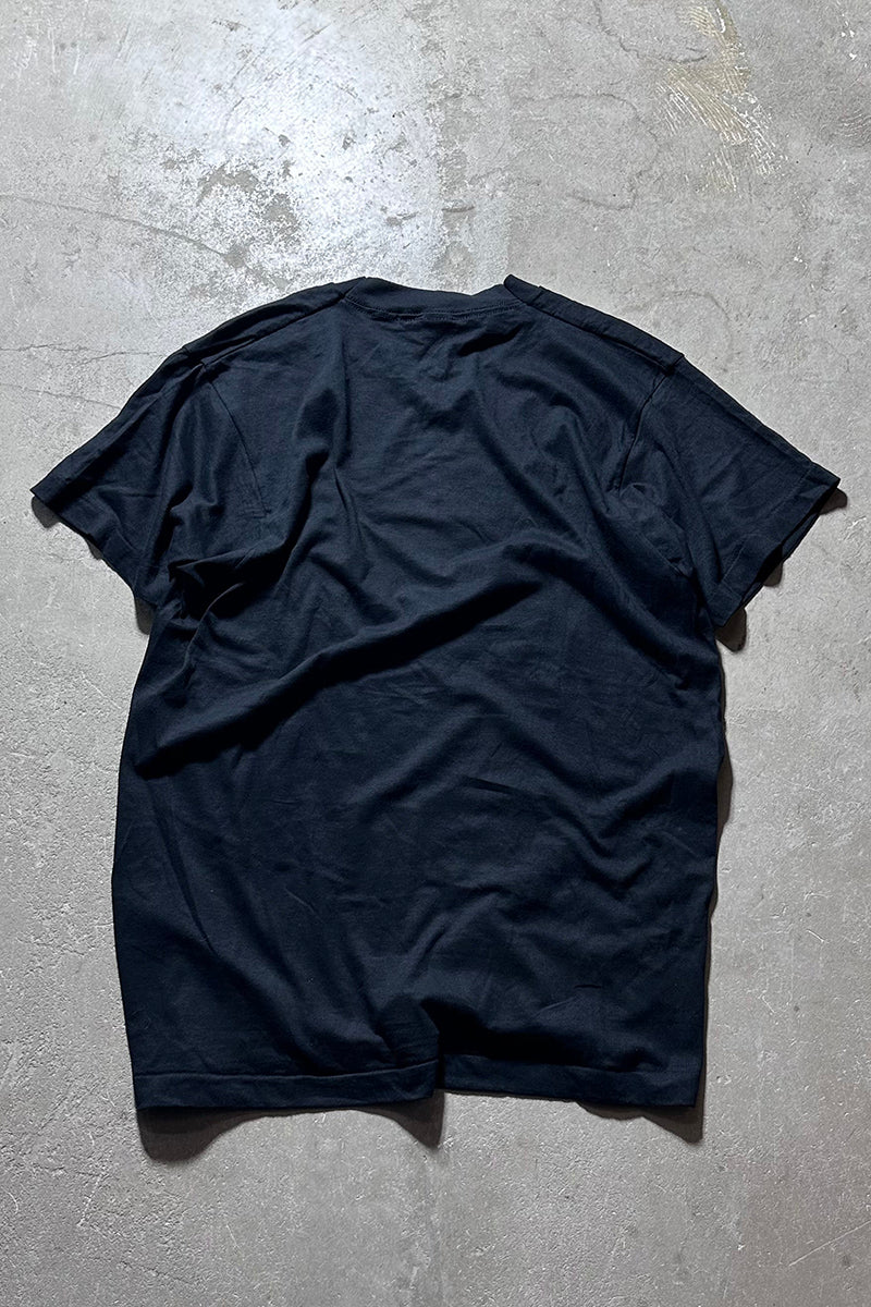 MADE IN USA 80'S FIFTY MESSAGE T-SHIRT / BLACK [SIZE: XL USED]