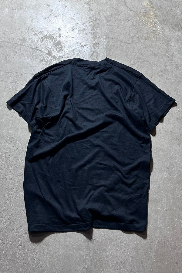 MADE IN USA 80'S FIFTY MESSAGE T-SHIRT / BLACK [SIZE: XL USED]