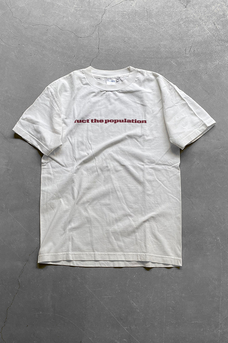 MADE IN USA 90'S SKATEBOARDING T-SHIRT  / WHITE[SIZE: M USED]