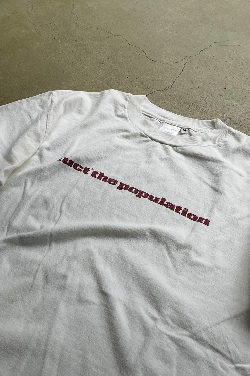MADE IN USA 90'S SKATEBOARDING T-SHIRT / WHITE [SIZE: M USED]