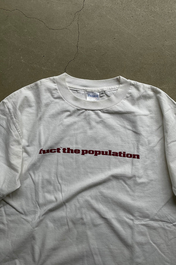 MADE IN USA 90'S SKATEBOARDING T-SHIRT / WHITE [SIZE: M USED]