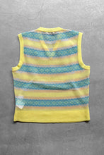 画像をギャラリービューアに読み込む, V-NECK SHEER KNIT VEST / YELLOW [SIZE: 48 USED]
