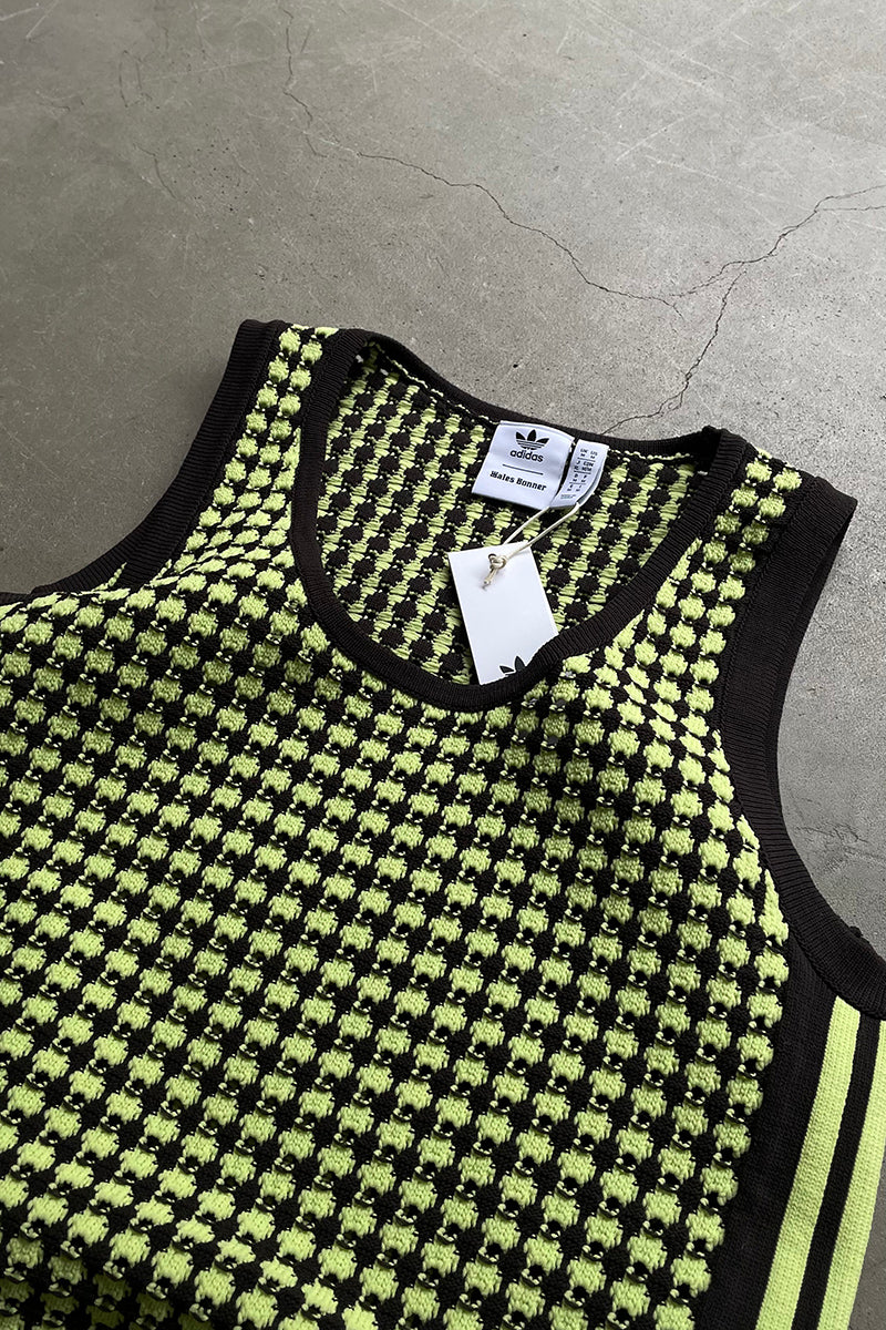 24SS KNIT VEST / CHECK [SIZE: L NOS/DEADSTOCK]
