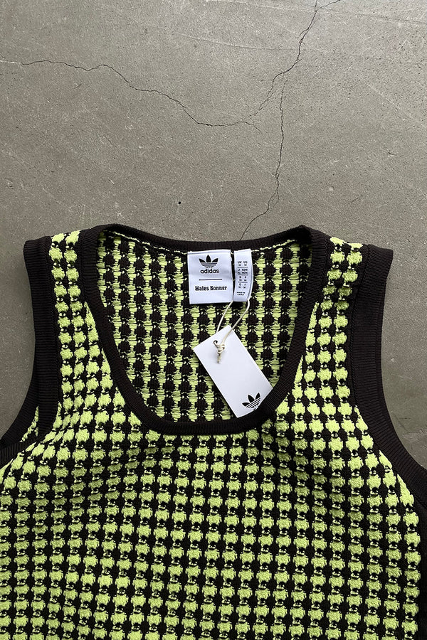 24SS KNIT VEST / CHECK [SIZE: L NOS/DEADSTOCK]